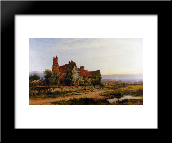 An Old Surrey Home 20x24 Black Modern Wood Framed Art Print Poster by Leader, Benjamin Williams