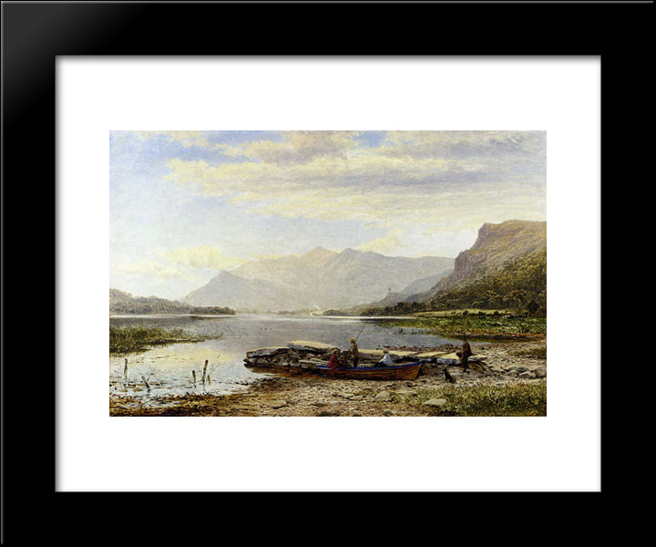 Derwentwater From Ladore: Morning, With Skiddaw In The Distance 20x24 Black Modern Wood Framed Art Print Poster by Leader, Benjamin Williams