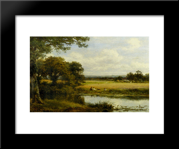 Surrey Cornfields 20x24 Black Modern Wood Framed Art Print Poster by Leader, Benjamin Williams