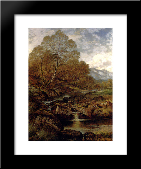 The Stream From The Hills Of Wales 20x24 Black Modern Wood Framed Art Print Poster by Leader, Benjamin Williams