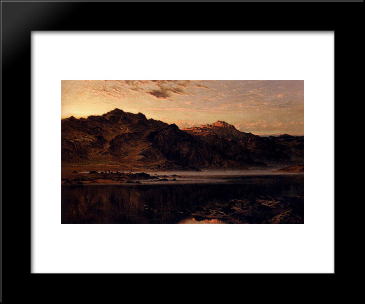 When The West With Evening Glows 20x24 Black Modern Wood Framed Art Print Poster by Leader, Benjamin Williams