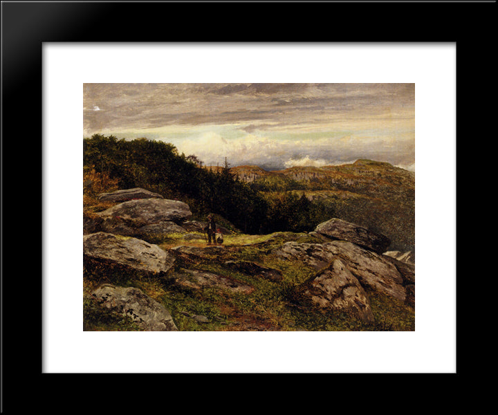 A Welsh Hillside Path 20x24 Black Modern Wood Framed Art Print Poster by Leader, Benjamin Williams