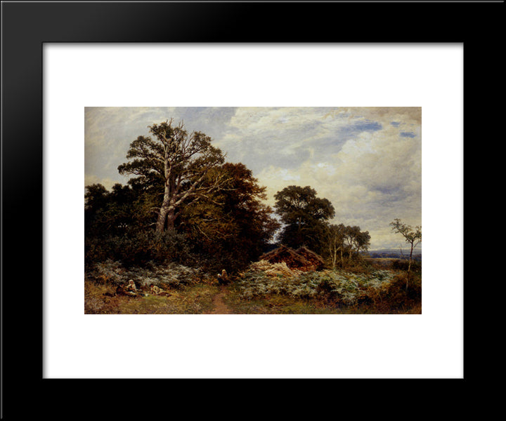 A Surrey Woodland 20x24 Black Modern Wood Framed Art Print Poster by Leader, Benjamin Williams