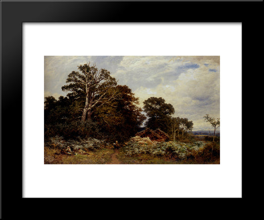 A Surrey Woodland 20x24 Black Modern Wood Framed Art Print Poster by Leader, Benjamin Williams