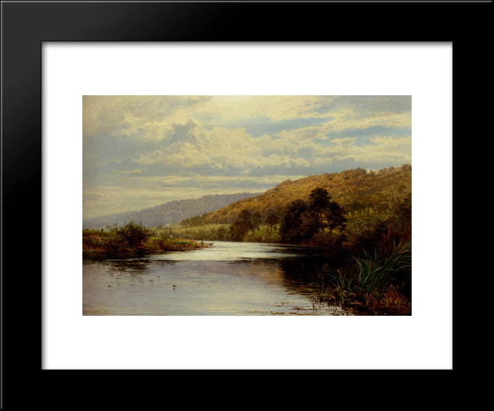 On The Thames 20x24 Black Modern Wood Framed Art Print Poster by Leader, Benjamin Williams