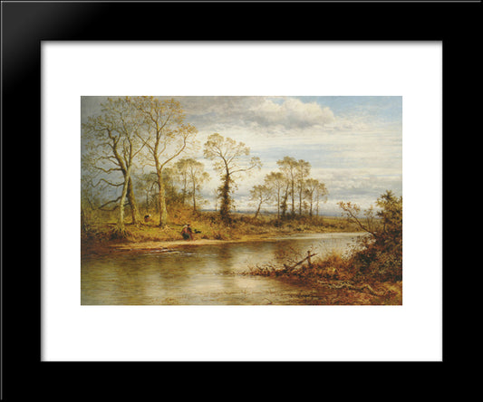 An English River 20x24 Black Modern Wood Framed Art Print Poster by Leader, Benjamin Williams