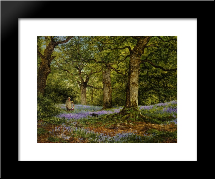 Blue Bells 20x24 Black Modern Wood Framed Art Print Poster by Leader, Benjamin Williams