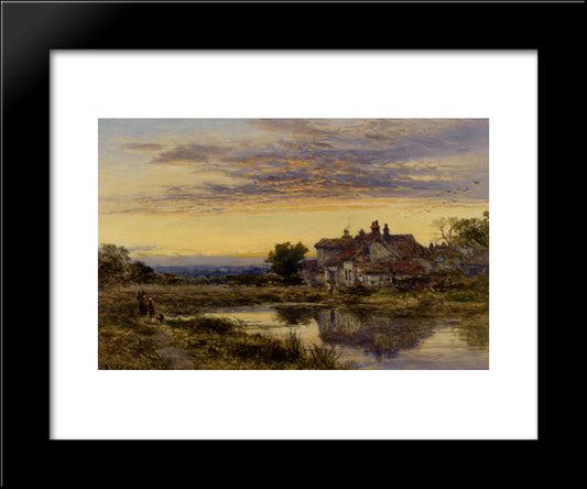 A Lonely Homestead 20x24 Black Modern Wood Framed Art Print Poster by Leader, Benjamin Williams