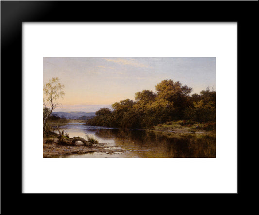 An Autumn Evening On The Lledr ' North Wales 20x24 Black Modern Wood Framed Art Print Poster by Leader, Benjamin Williams