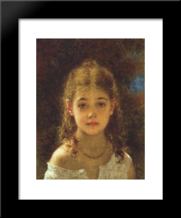 Mignon 20x24 Black Modern Wood Framed Art Print Poster by Harlamoff, Alexei Alexeivich