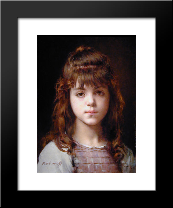 Mignon 20x24 Black Modern Wood Framed Art Print Poster by Harlamoff, Alexei Alexeivich