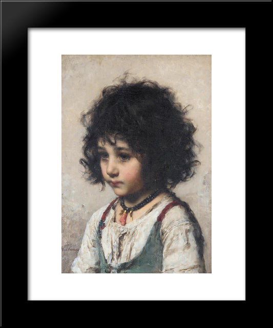 Young Girl 20x24 Black Modern Wood Framed Art Print Poster by Harlamoff, Alexei Alexeivich