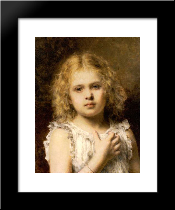 A Young Beauty 20x24 Black Modern Wood Framed Art Print Poster by Harlamoff, Alexei Alexeivich