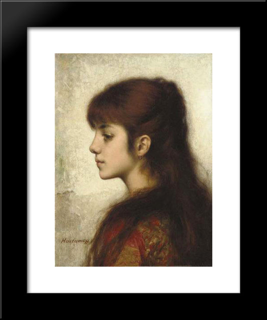 Contemplation 20x24 Black Modern Wood Framed Art Print Poster by Harlamoff, Alexei Alexeivich