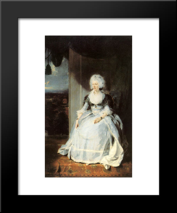 Queen Charlotte 20x24 Black Modern Wood Framed Art Print Poster by Lawrence, Sir Thomas