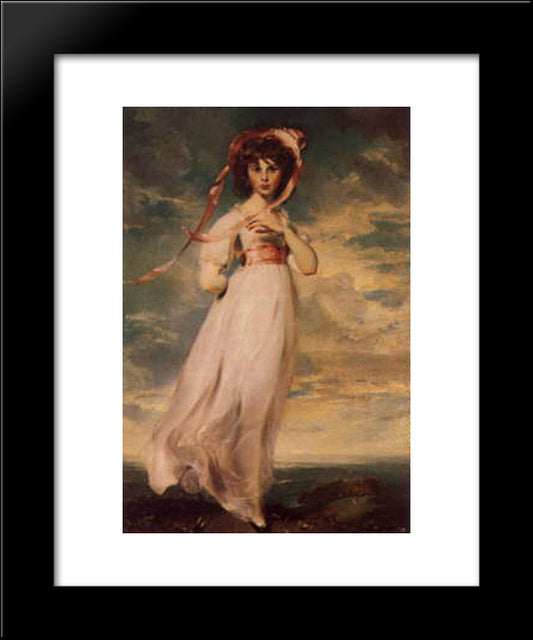 Pinkie (Sarah Barrett Moulton) 20x24 Black Modern Wood Framed Art Print Poster by Lawrence, Sir Thomas