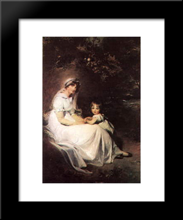 Lady Templeton And Her Son 20x24 Black Modern Wood Framed Art Print Poster by Lawrence, Sir Thomas