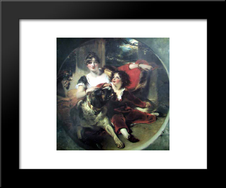 Mrs Maguire And Her Son 20x24 Black Modern Wood Framed Art Print Poster by Lawrence, Sir Thomas