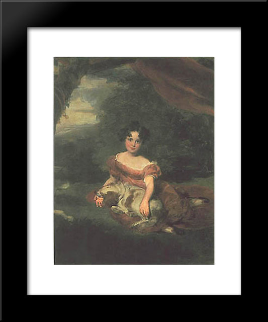 Portrait Of Miss Peel 20x24 Black Modern Wood Framed Art Print Poster by Lawrence, Sir Thomas