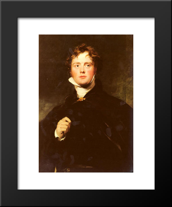 Portrait Of George Nugent Grenville, Lord Nugent (Detail) 20x24 Black Modern Wood Framed Art Print Poster by Lawrence, Sir Thomas