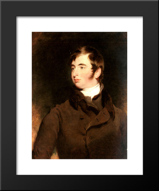 Portrait Of George Charles Pratt, Earl Of Brecknock (1799'1866) 20x24 Black Modern Wood Framed Art Print Poster by Lawrence, Sir Thomas