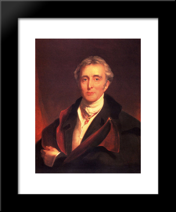 Portrait Of The Duke Of Wellington 20x24 Black Modern Wood Framed Art Print Poster by Lawrence, Sir Thomas