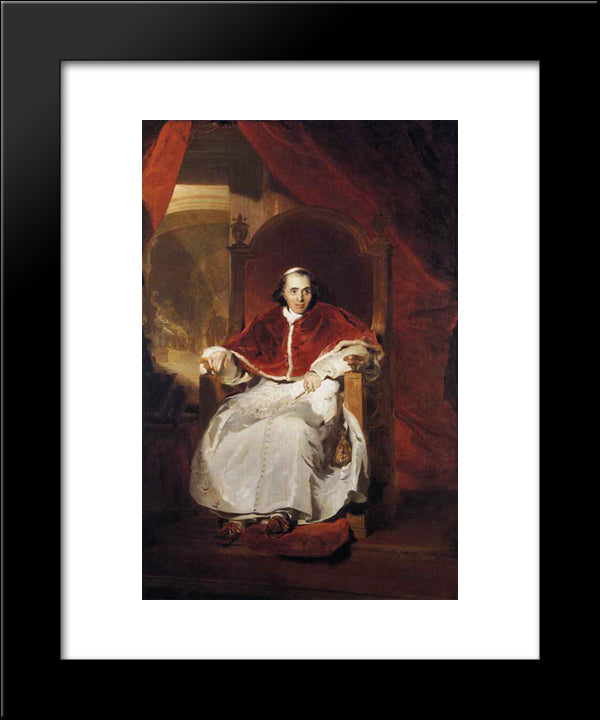 Pope Pius Vii 20x24 Black Modern Wood Framed Art Print Poster by Lawrence, Sir Thomas