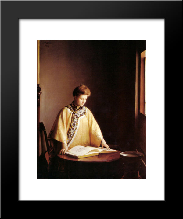 The Yellow Jacket 20x24 Black Modern Wood Framed Art Print Poster by Paxton, William McGregor