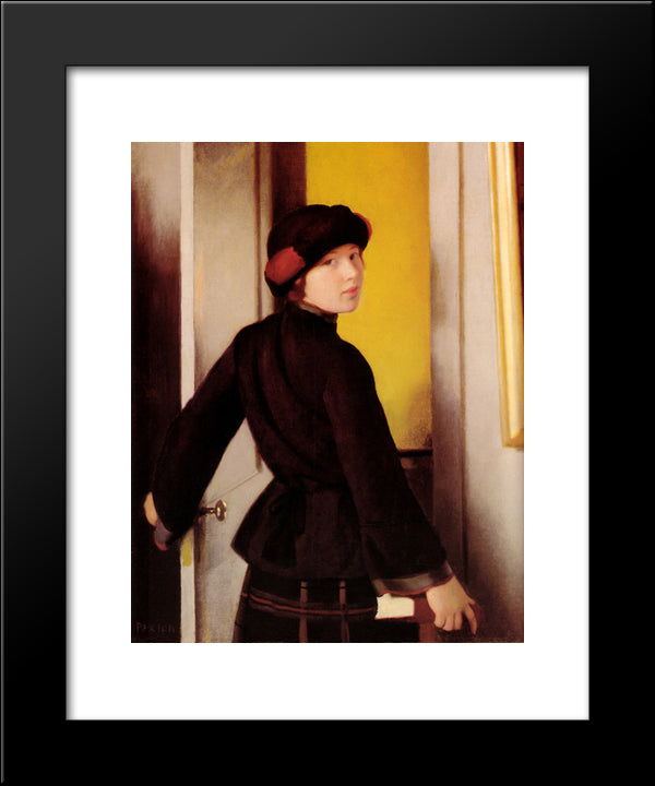Leaving The Studio 20x24 Black Modern Wood Framed Art Print Poster by Paxton, William McGregor