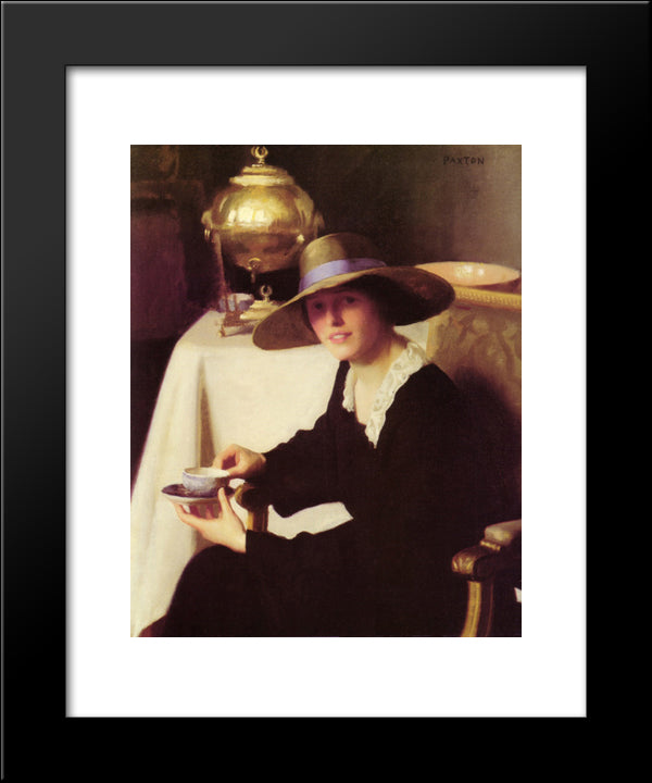 The Samovar 20x24 Black Modern Wood Framed Art Print Poster by Paxton, William McGregor