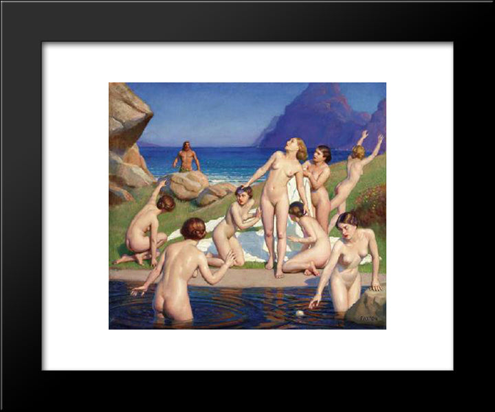 Nausicaa 20x24 Black Modern Wood Framed Art Print Poster by Paxton, William McGregor