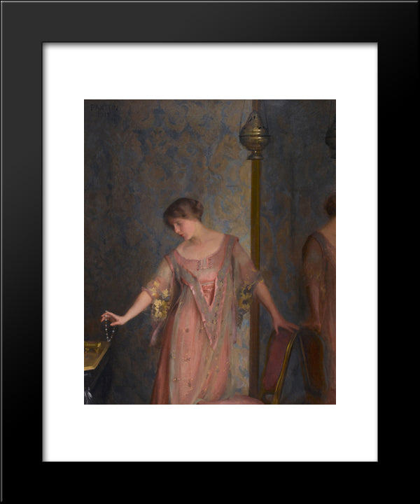 Rose And Blue 20x24 Black Modern Wood Framed Art Print Poster by Paxton, William McGregor