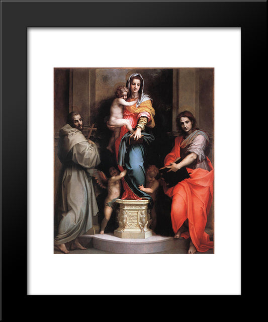 Madonna Of The Harpies 20x24 Black Modern Wood Framed Art Print Poster by Sarto, Andrea del
