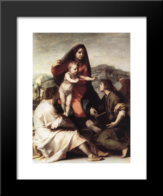 Madonna Della Scala 20x24 Black Modern Wood Framed Art Print Poster by Sarto, Andrea del