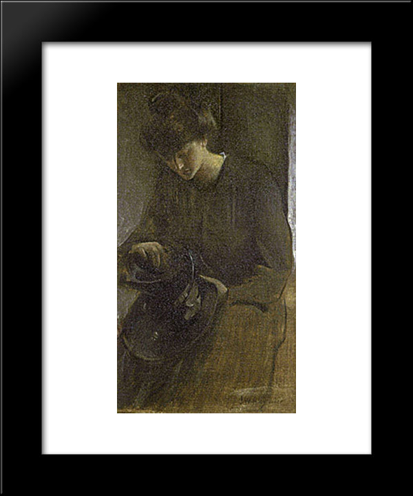 A Toiler 20x24 Black Modern Wood Framed Art Print Poster by Alexander, John White