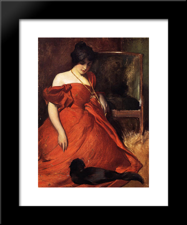 Black And Red 20x24 Black Modern Wood Framed Art Print Poster by Alexander, John White