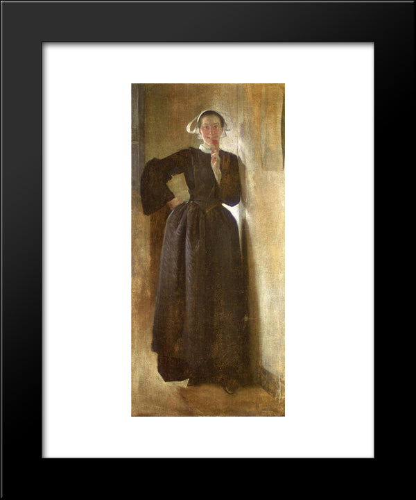 Josephine, The Breton Maid 20x24 Black Modern Wood Framed Art Print Poster by Alexander, John White