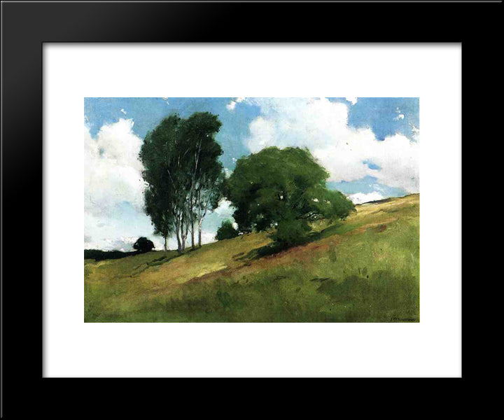 Landscape Painted At Cornish, New Hampshire 20x24 Black Modern Wood Framed Art Print Poster by Alexander, John White