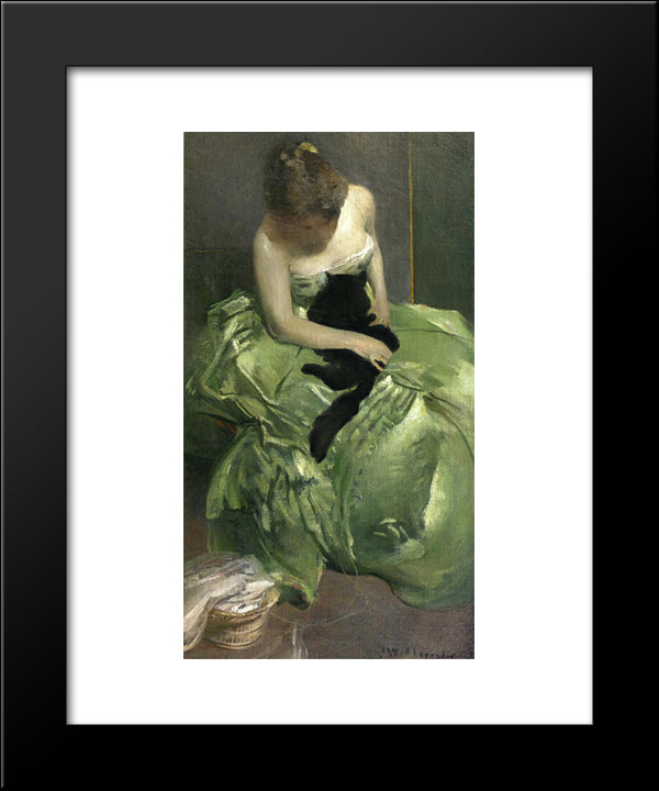 The Green Dress 20x24 Black Modern Wood Framed Art Print Poster by Alexander, John White