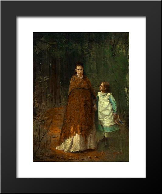 In The Park 20x24 Black Modern Wood Framed Art Print Poster by Kramskoi, Ivan Nikolaevich