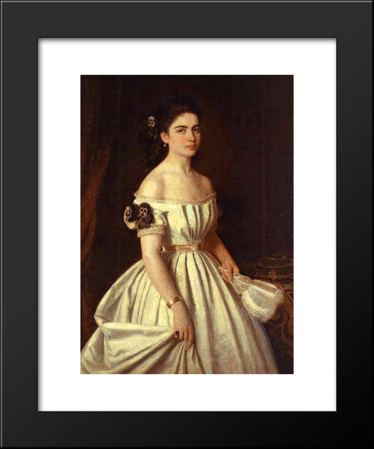 Portrait Of E. Vasilchikova 20x24 Black Modern Wood Framed Art Print Poster by Kramskoi, Ivan Nikolaevich