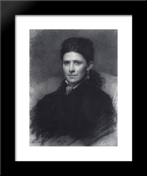 Josephine 20x24 Black Modern Wood Framed Art Print Poster by Kramskoi, Ivan Nikolaevich