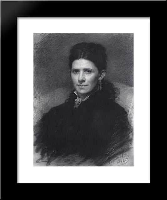 Josephine 20x24 Black Modern Wood Framed Art Print Poster by Kramskoi, Ivan Nikolaevich