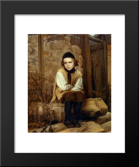 Insulted Jewish Boy 20x24 Black Modern Wood Framed Art Print Poster by Kramskoi, Ivan Nikolaevich