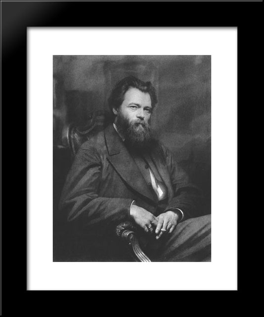 Portrait Of The Painter Ivan Shishkin 20x24 Black Modern Wood Framed Art Print Poster by Kramskoi, Ivan Nikolaevich