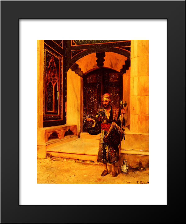 The Beggar 20x24 Black Modern Wood Framed Art Print Poster by Ernst, Rudolf