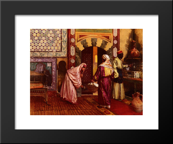 The Hammam 20x24 Black Modern Wood Framed Art Print Poster by Ernst, Rudolf