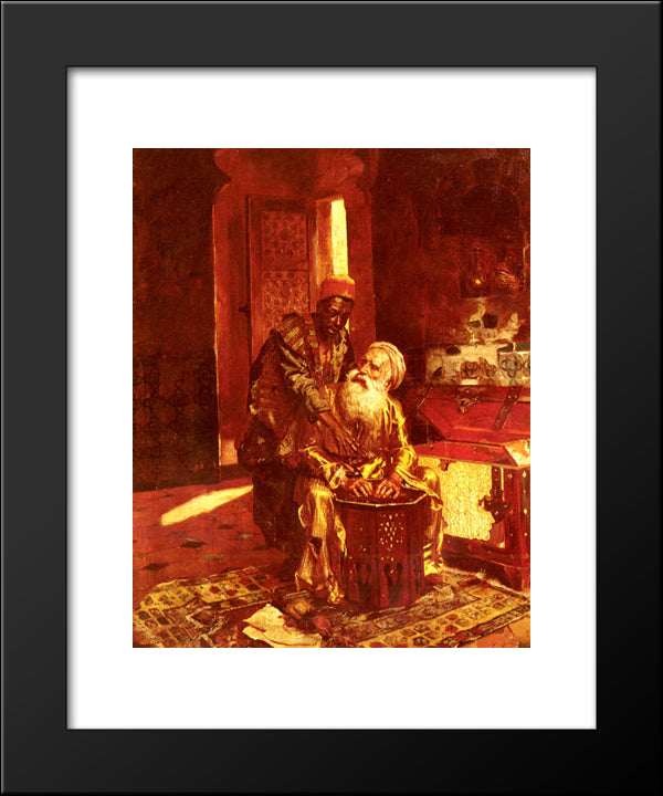 The Money Changer 20x24 Black Modern Wood Framed Art Print Poster by Ernst, Rudolf