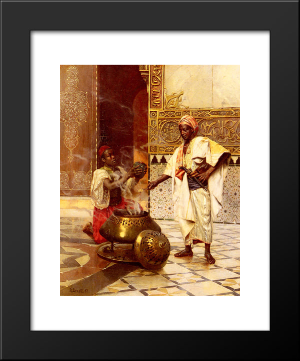 In The Alhambra 20x24 Black Modern Wood Framed Art Print Poster by Ernst, Rudolf