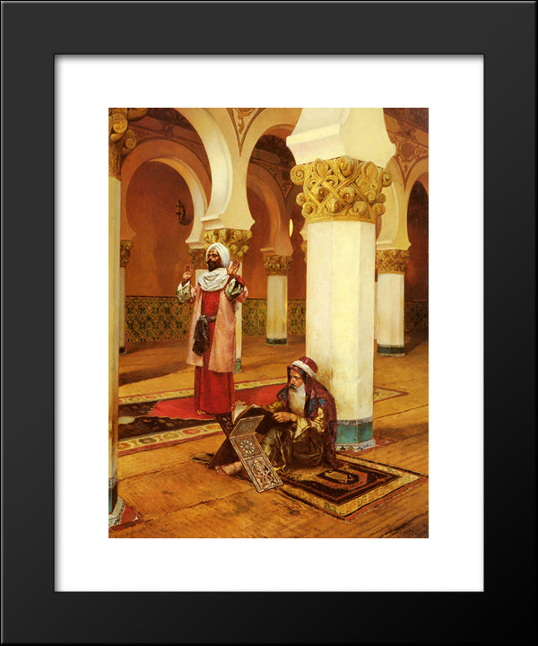 Evening Prayer 20x24 Black Modern Wood Framed Art Print Poster by Ernst, Rudolf